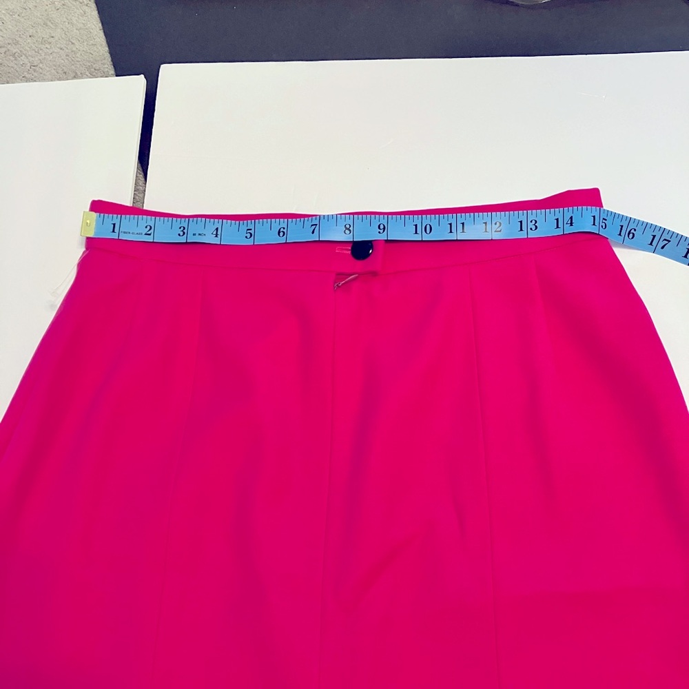 Escada Lollipop Pink 100% Pure Virgin Wool Skirt very smooth feel EU sz 42 US 10 - Picture 6 of 7